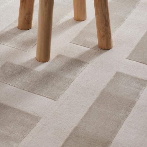 Hanse Home Perles Shortpile Cream Rug – Modern Geometric
