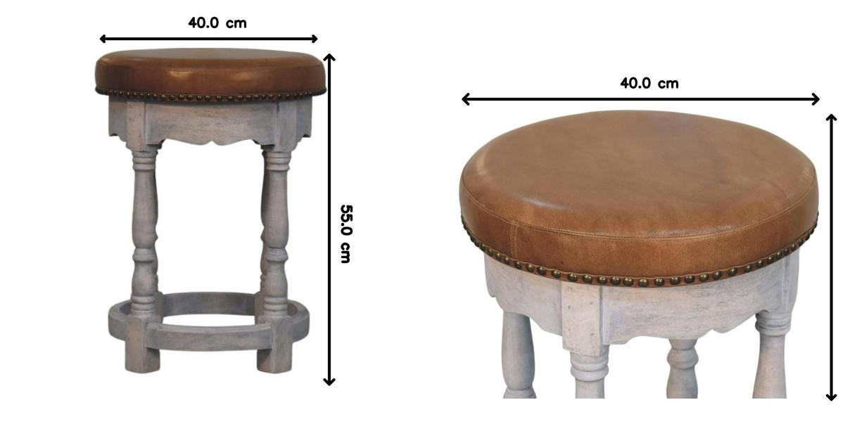 Artisan Furniture Solid Wood Rustic Charm Stool