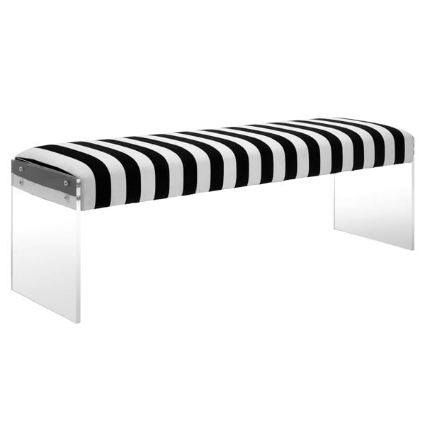 Furniture Edit Envy Paris Velvet Acrylic Bench