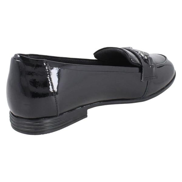 Clarks Girls Clarks Piped Edge Slip On Loafer School Shoes Finja Loafer
