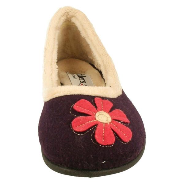 Padders Ladies Padders Wide Fitting Ballerina Slippers Happy