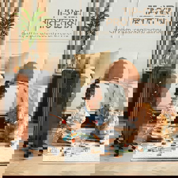 HOMCOM Oil Filled Radiator Portable Heater W/ 7 Fin, 3 Heat Settings Grey