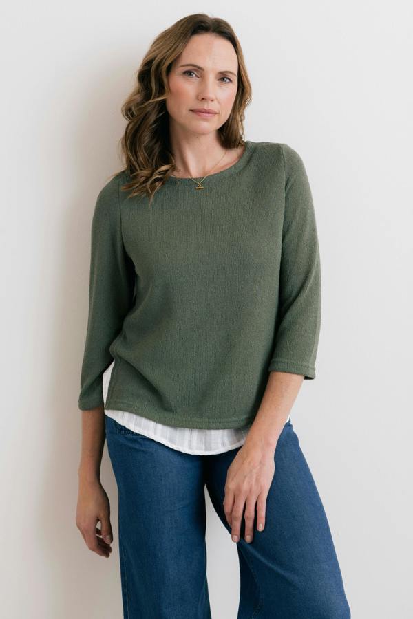 Olive Shirt Jumper Laurel Green