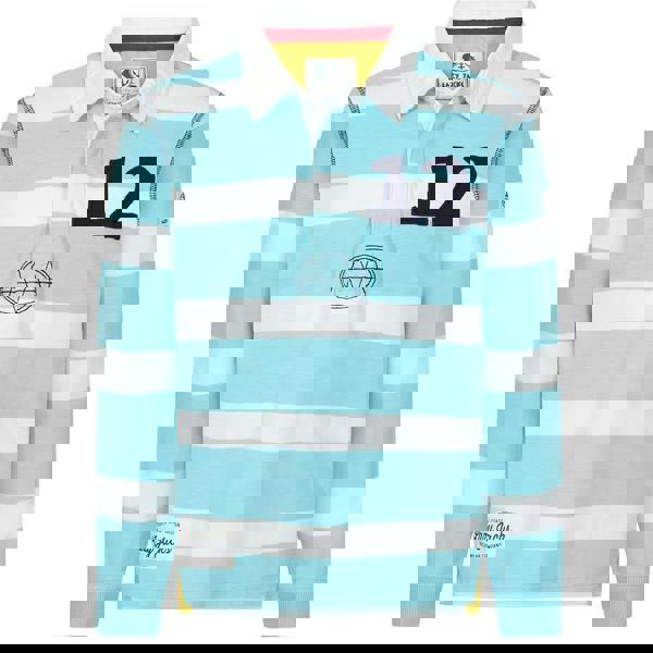 Lazy Jacks Boys Striped Rugby Shirt - Spearmint