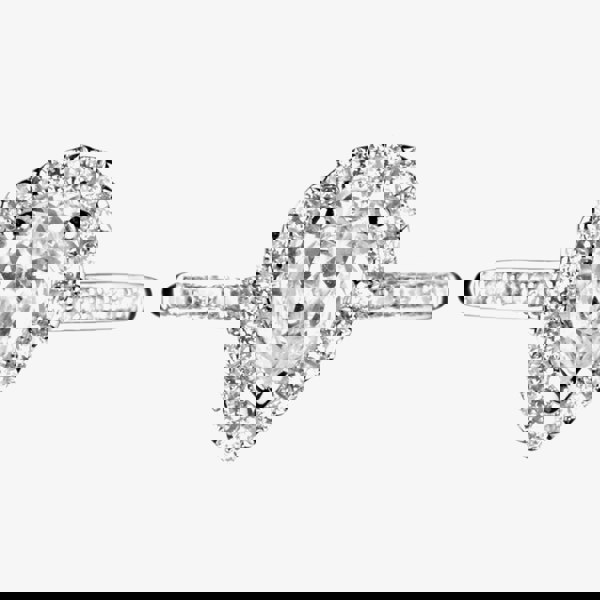 1888 Collection Platinum Pear Cut 0.84ct Diamond Cluster Ring DSC42