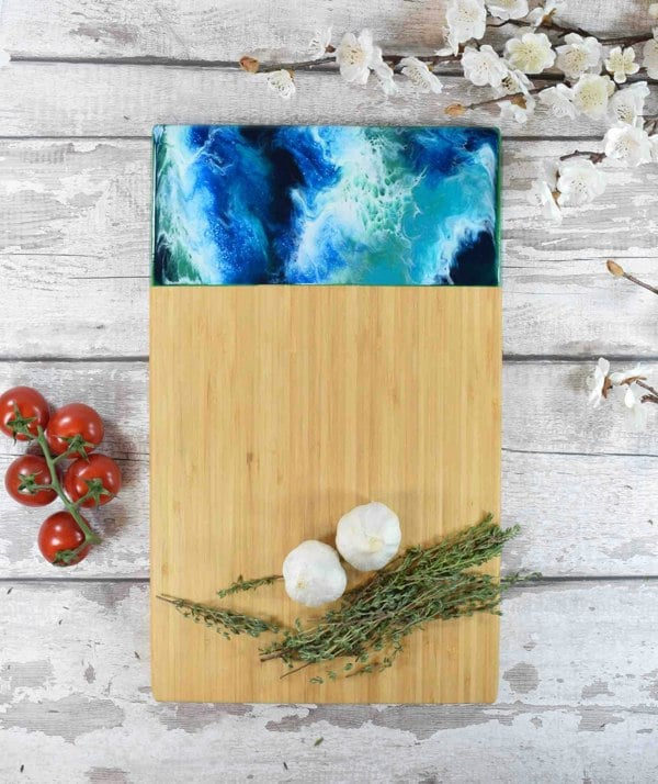 Kate Chesters Art Large Bamboo Cutting Board 45cm