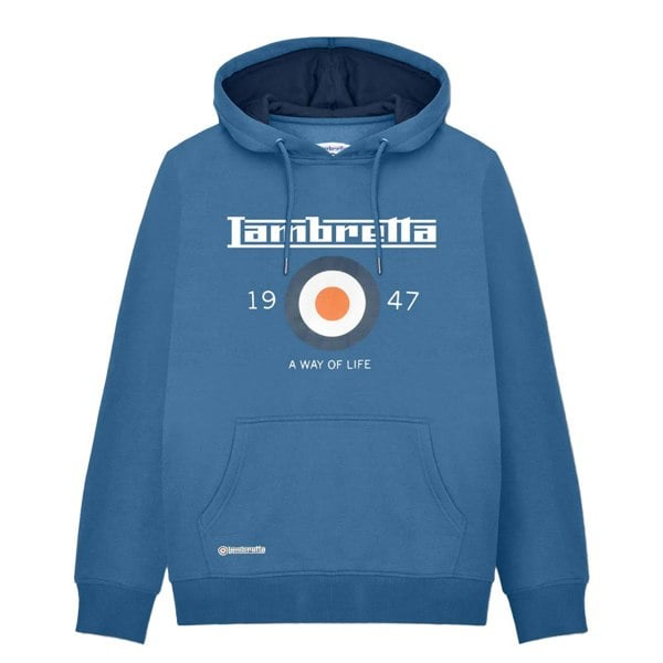 Lambretta Mens AW24 Target Hoodie - Dark Blue