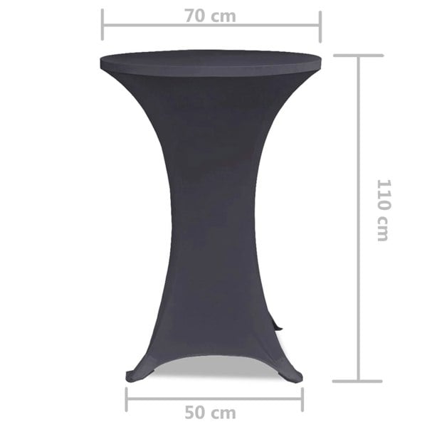 Berkfield Stretch Table Cover 2 pcs 70 cm Anthracite