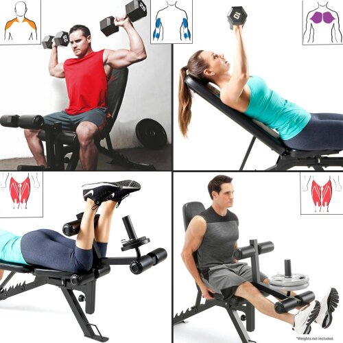 Marcy UB9000 Adjustable Utility Bench Incline Decline Leg Developer