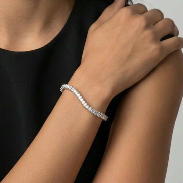 Uchi & Soto Nami Silver Stone Wave Bangle