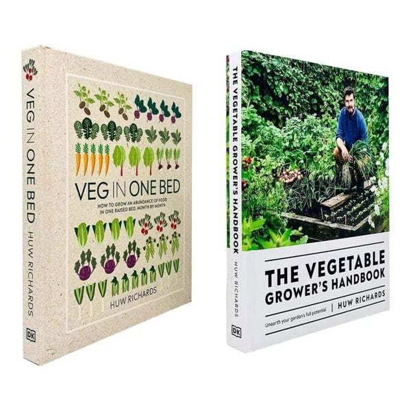 Huw Richards Collection 2 Books Set (Veg in One Bed, The Vegetable Grower's Handbook)