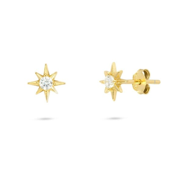 Gold Trip Little Starburst Stud Earrings