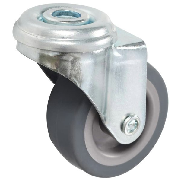 Berkfield 12 pcs Bolt Hole Swivel Casters 50 mm