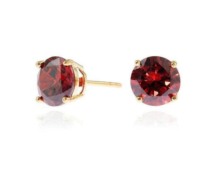 Cachet London Lana 8mm  Ruby Earrings