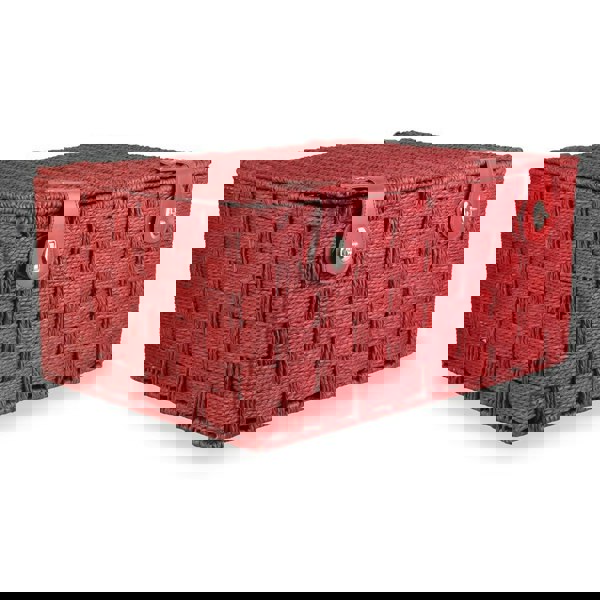 Twisted Red Paper Rope Basket