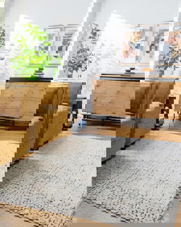 Livabliss Our Pnw Home Cascade-Modern Ivory Brown Graphic High Pile Rug