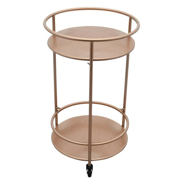 Monstershop Rose Gold Drinks Trolley Bar Cart - Small