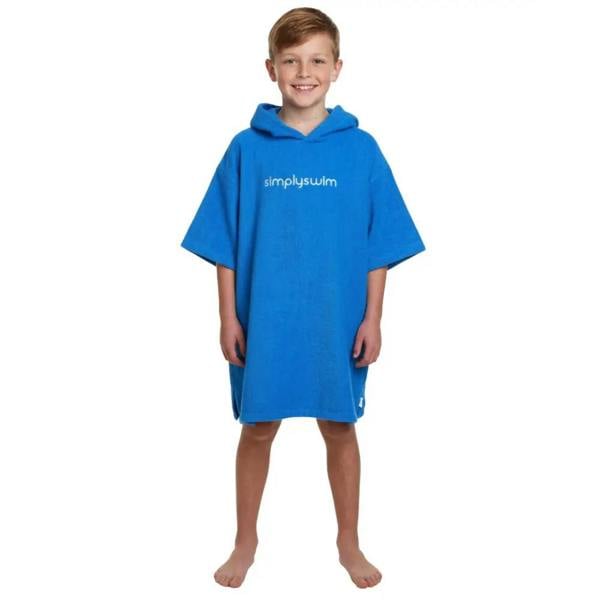 Royal blue Simply Swim infant hooded towel poncho