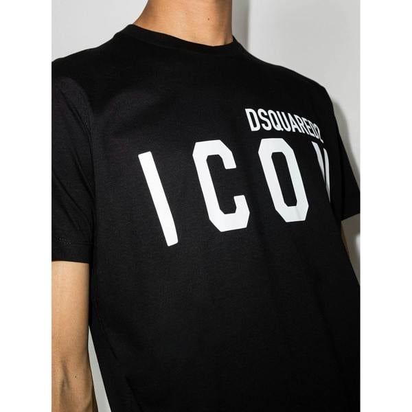 Dsquared Icon Printed T-Shirt   in  Black