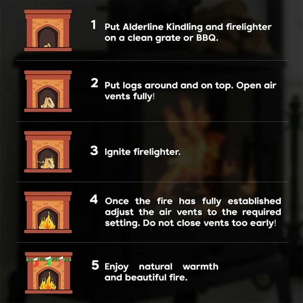 Royal Fire Alderline 20kg Bag of Kiln Dried Birch Firewood