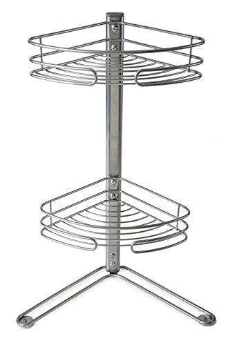 Blue Canyon 2 Tier Non Rust Corner Free Standing Shelf Storage Shower Bath Caddy Organiser Rack
