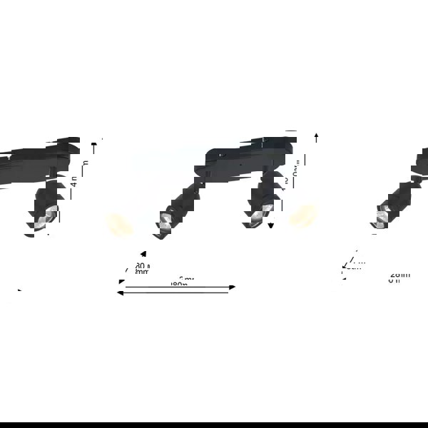 Milagro Ceiling Lamp Porter 2XGU10 Ip44