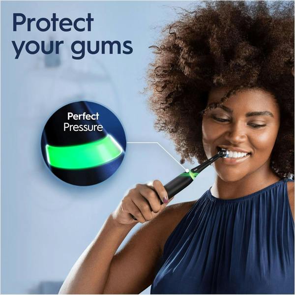 Dyzi iO3 Electric Toothbrush 2 Brush Heads Pressure Sensor And Travel Case