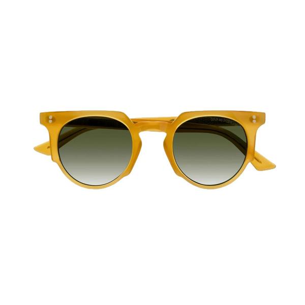 Cutler & Gross 1383 round sunglasses in a honey tone frame