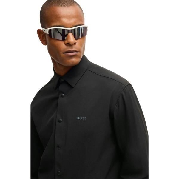 Boss Mens Tech Overshirt - Black - 