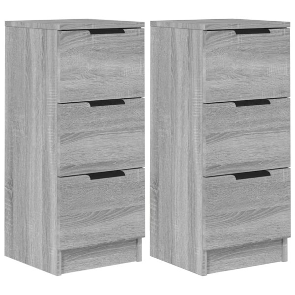 Berkfield Sideboards 2 pcs Grey Sonoma 30x30x70 cm Engineered Wood
