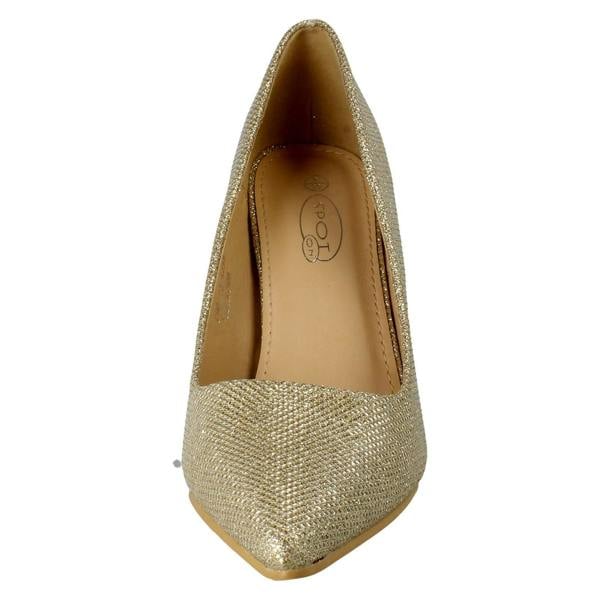 Spot On Ladies Spot On High Heeled Evening Court Shoes F90113