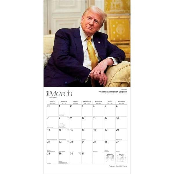 President Donald J Trump Calendar 2027, Wall Calendars, Month To View, History & Literature, Gift