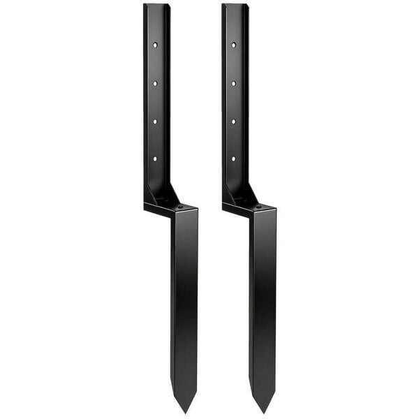 2 Pack Fence Post Repair Kit, 81 cm Metal Fence Post Support with Drill, Garden Ground Spikes for Broken Gate, Posts