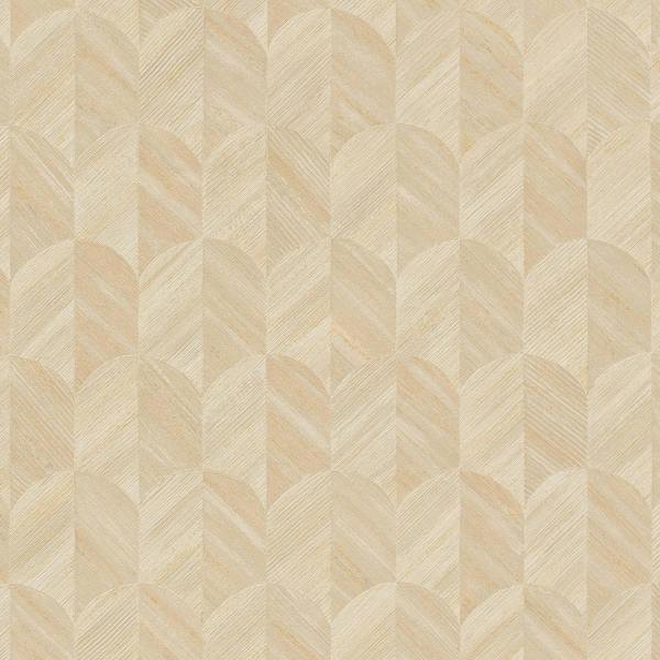 Grandeco Boutique Amber Art Deco Geo Luxury Weight Embossed Wallpaper, Beige