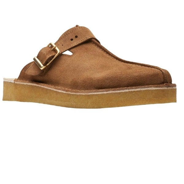 Clarks Mens Trek Suede Mules - Brown