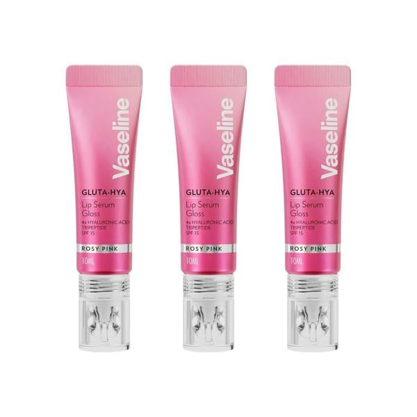 Vaseline Gluta-Hya Lip Serum Gloss Juicy Peach, Plum, Pink & Cherry 10ml