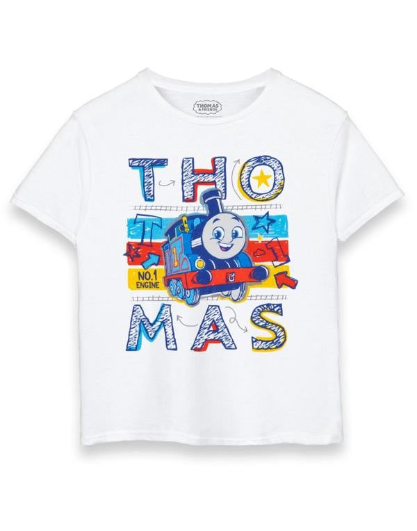 Thomas and Friends Boys White No 1 Engine Short Sleeved T-Shirt