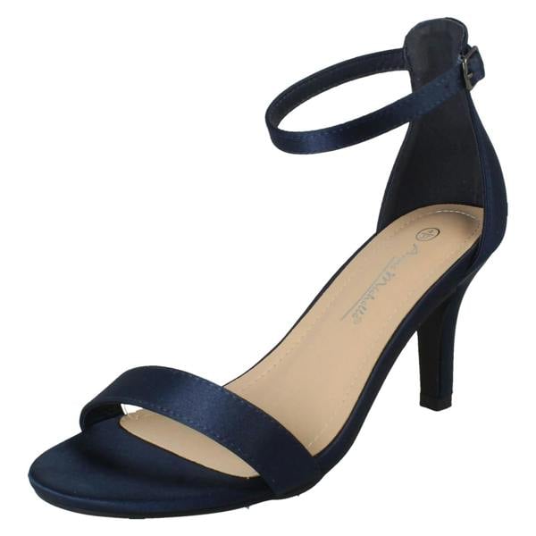 Spot On Ladies Spot On Wide Fit High Heeled Evening Sandals F12121
