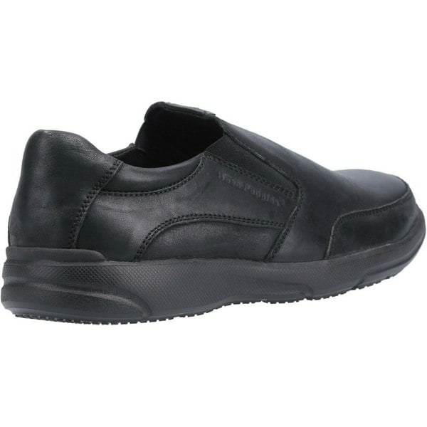 Hush Puppies Mens Aaron Slip On Leather Shoe - Black