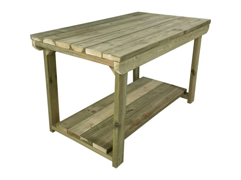 Wooden Super Heavy-Duty Indoor Outdoor Workbench 3ft Depth, Sturdy Workstation for Garages, Sheds, and Workshops