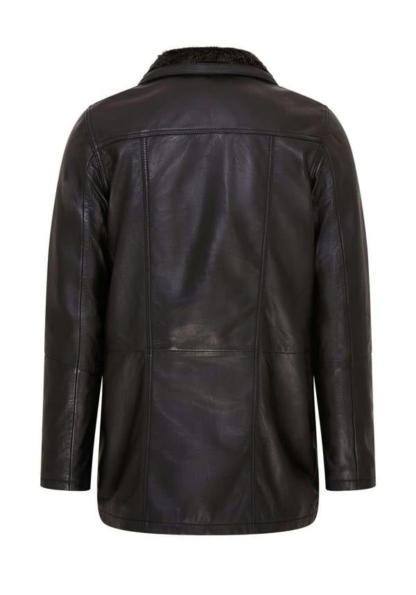 Infinity Leather Mens Mid-Length Warm Leather Trench Coat - Varkaus