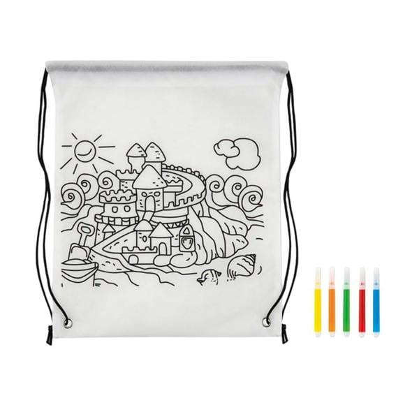 MidOcean Carrydraw Non-Woven Drawstring Bag - White - 
