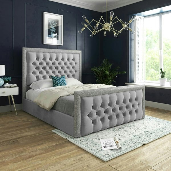 DS Living Cheltenham Bed - Kingsize - 5ft - Grey