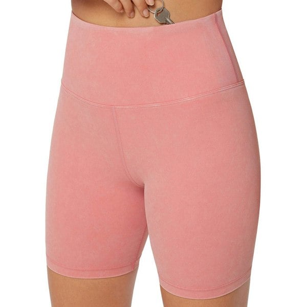 Lorna Jane Snow Wash Bike Short in Washed Quartz Pink