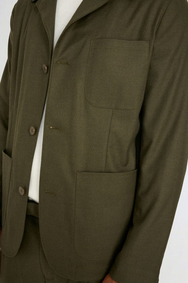 Harry Brown London Arthur Flannel Jacket - Khaki