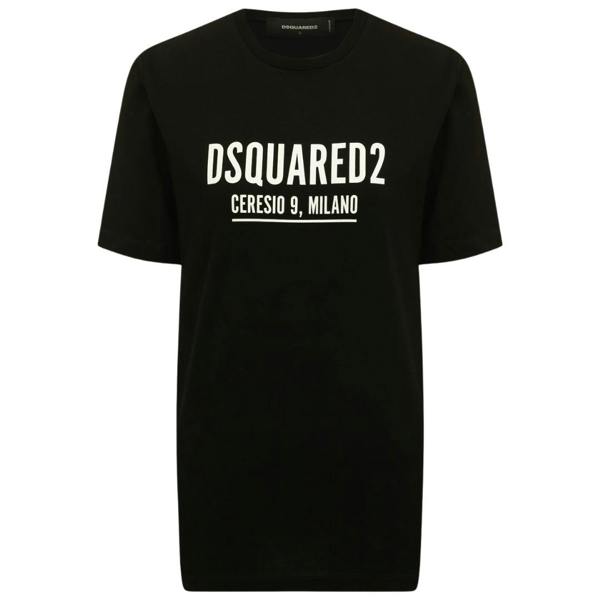 DSQUARED2 Ceresio 9 Milano Logo Black  T-Shirt XXS