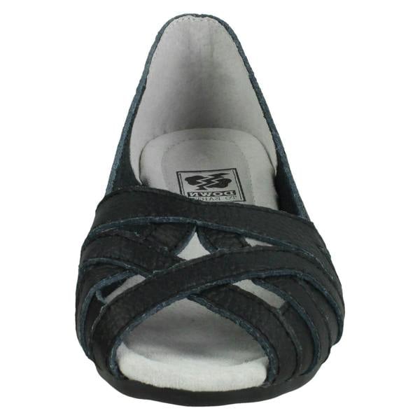 Down to Earth Ladies Down To Earth Peep Toe Casual Shoes F00328