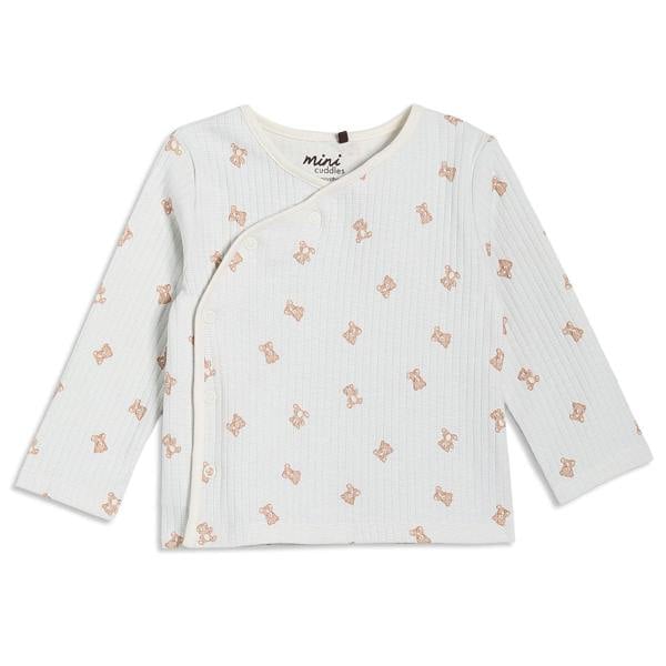 Mini Cuddles Baby Boy Teddy Print 2pc Set, Blue