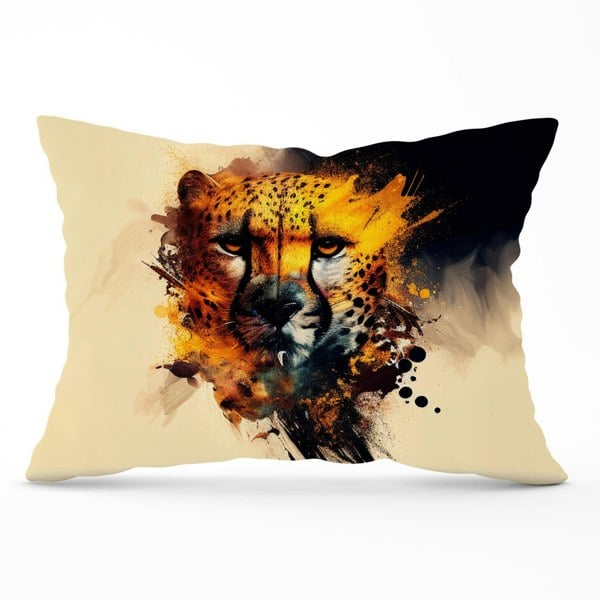 Warren Reed Cheetah Face Splashart Cushions