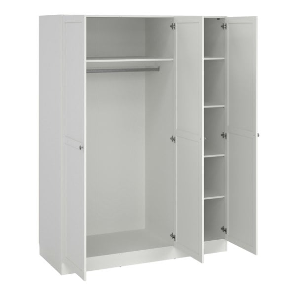 Furniture To Go Brande Wardrobe with 3 Frame Doors in White